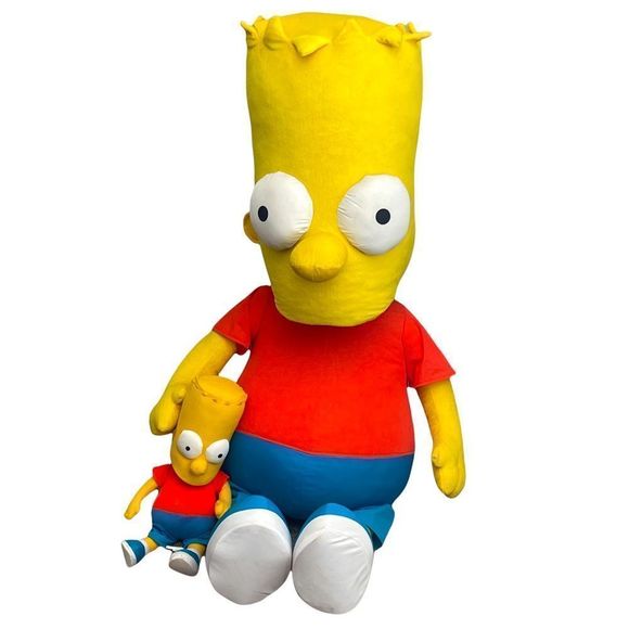 Bundle of Life Size & Mini Arcade Bart Simpson Collectors Plush (43-46” ) - Picture 1 of 10